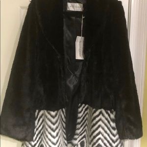 Faux fur diamond mink coat. NWT. WINTER SALES M